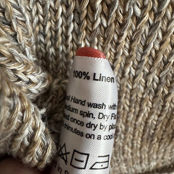 Eskander Rolling Front Tabard Sweater Cardigan Coco Tweed Womens OS Lagenlook - Picture 7 of 10